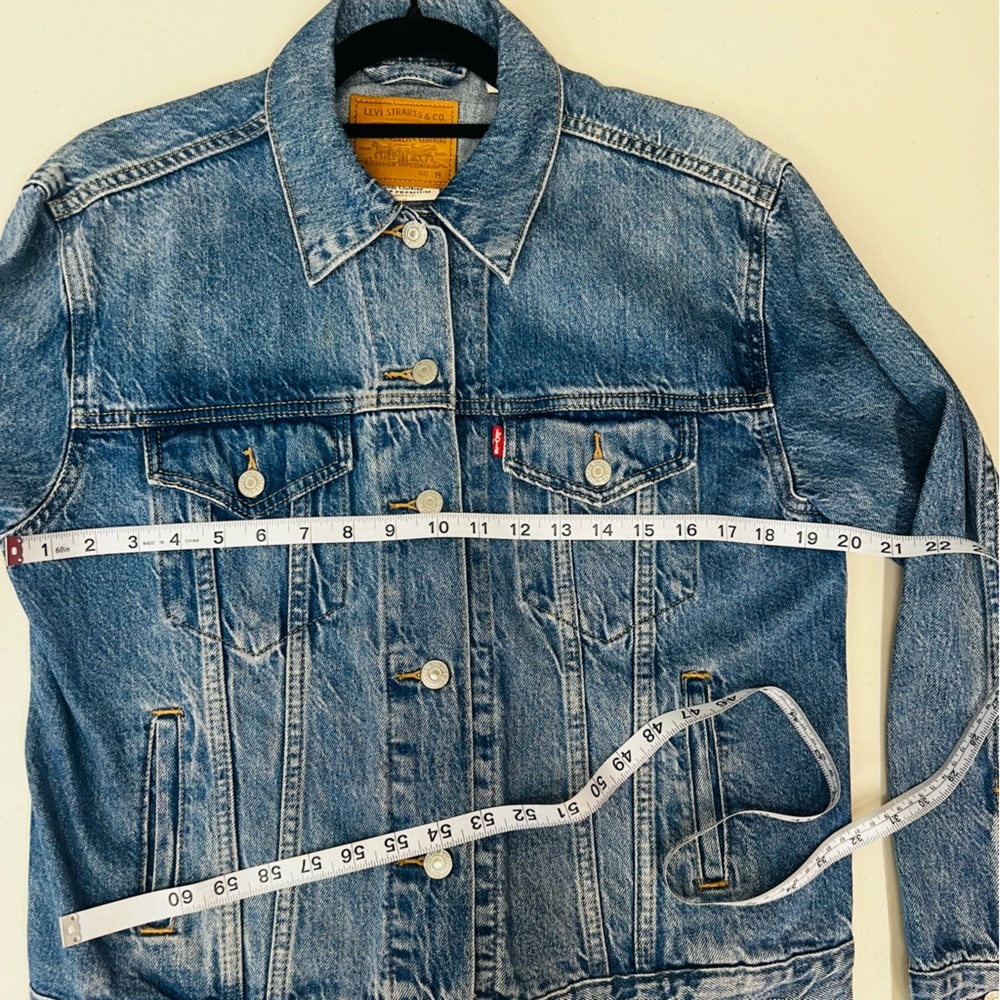 Levis Premium Denim Trucker Jacket Size M - Picture 3 of 9